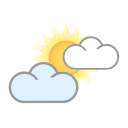 Céu parcialmente nublado